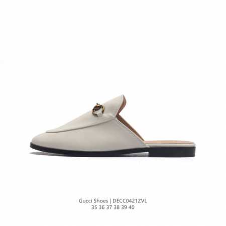 Gucci 古驰 小香风 新款饰扣乐福鞋 包头休闲凉拖鞋 这种精致复古的小皮鞋真的美爆了小羊皮材质，上脚巨软，完全就像一双芭蕾舞鞋！原版套楦开模，正品五金复刻， - 点击图像关闭