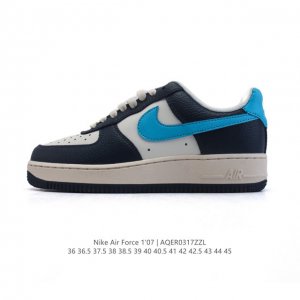 140 耐克 Nike Air Force 1 '07 Low 空军一号含气垫 小白鞋 低帮百搭厚底增高休闲运动板鞋。柔软、弹性十足的缓震性能和出色的中底设计，