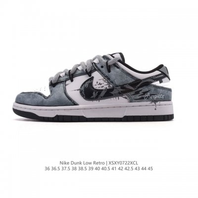 公司级 耐克 Nike Dunk Low Retro 运动鞋复古板鞋2025年新款 男女鞋 解构绑带 双鞋带，作为 80 年代经典篮球鞋款，起初专为硬木球场打造