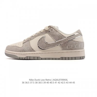 公司级 耐克Nike Dunk Low 板鞋 Sb系列经典百搭休闲运动板鞋 Gucci 联名，加厚鞋舌的填充，使舒适性大大提升，同时也更方便穿脱中底部分则加入了