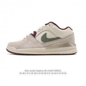 真标 耐克 Nike Air Jordan Stadium Aj90 潮流运动板鞋 Aj90 充满了对Tinkerhathield 原创设计的致敬 包括中足网状