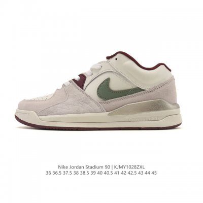 真标 耐克 Nike Air Jordan Stadium Aj90 潮流运动板鞋 Aj90 充满了对Tinkerhathield 原创设计的致敬 包括中足网状