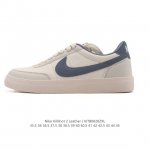 耐克板鞋 生胶米白 复古板鞋J.Crew X Nike 联名 Killshot Ii Leather 男女休闲复古运动鞋。采用米白色皮革制作鞋身，大号Swoos
