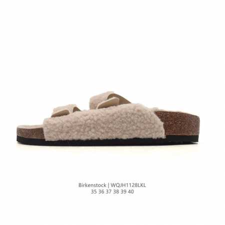 公司级 德国百年知名鞋履品牌 勃肯Birkenstock Boston Suede Shearling 波士顿系列休闲家居棉拖鞋 秋冬新款 加绒加厚 低帮牛皮绒 - 点击图像关闭
