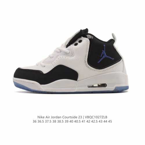 耐克 Nike Airjordancourtside23 乔丹23代 Aj23实战气垫缓震篮球鞋，Jordan 乔丹 男女鞋真标半码制，采用优质荔枝纹牛剖皮革鞋