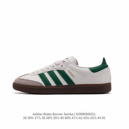 复古风十足，联乘英国设计师品牌wales Bonner X Adidas Originals Samba Classic Black Pony 桑巴舞系列绅士德
