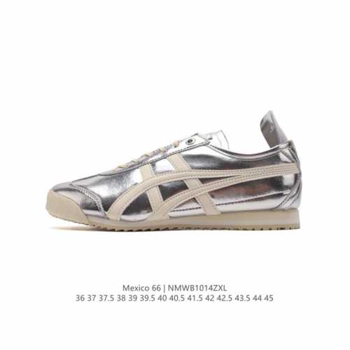 真标 Asics 亚瑟士 男女鞋真标半码制 配足弓鞋垫 日产经典老牌-鬼塚虎 Onitsuka Tiger Mexico 66经典墨西哥系列复古经典百搭板鞋休闲
