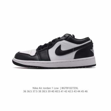 头层皮 耐克 乔丹Air Jordan 1 Low AJ1 乔1 乔丹1代aj1 低帮复古文化休闲运动篮球鞋。从1985 年面世的元年款汲取设计灵感，采用简洁大 - 点击图像关闭
