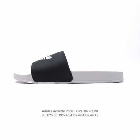 Adidas Adilette Pride阿迪达斯 夏季软底一字拖 沙滩拖鞋 运动防水凉拖鞋 家居休闲拖鞋 尺码: 36- 编码：Opth0226Lvb - 点击图像关闭