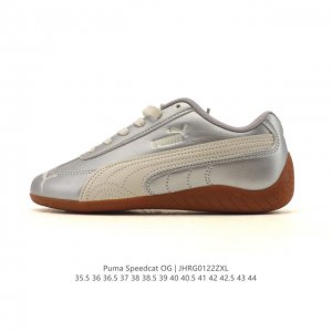 Puma Speedca Og 彪马极速赛车系列 低帮德训风拼接复古百搭休闲运动赛车鞋 鞋款从80、90年代赛车手所穿的防火赛车鞋为原型，鞋身线条模仿了赛车的流