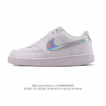 耐克Nike Court Vision Low 校园风低帮复古篮球板鞋男女运动鞋。延续80年代复古篮球鞋，添加学院风细节。皮革组合鞋面，利落风格，重现复古篮球风 - 点击图像关闭