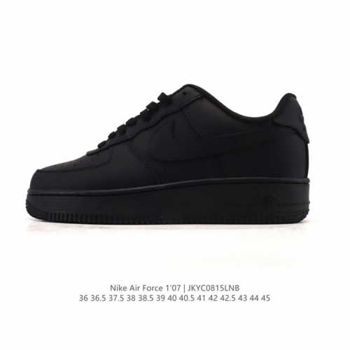 全二层皮 耐克 Nike Air Force 1 '07 Low 空军一号含气垫 小白鞋 2025年新款 低帮百搭厚底增高休闲运动板鞋。柔软、弹性十足的缓震性能