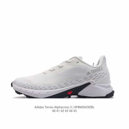 阿迪达斯 Adidas Alphacross 5 男士越野跑鞋,抓地力强,持久舒适,多功能性能 防水越野跑鞋,防水防风雨,持久舒适 厚底防滑通用百搭平衡耐磨徒步
