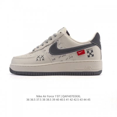 公司级 Af1耐克 Nike Air Force 1 ‘07 Low 空军一号 小白鞋 厚底增高百搭运动板鞋 路易威登联名 原楦头原纸板 打造纯正空军版型，专注