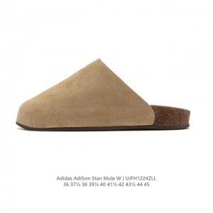 新品 阿迪达斯 Adidasadimule舒适休闲拖鞋 穆勒鞋男女新款阿迪达斯官方三叶草 Adidas Originals Adimule 拖鞋：复古舒适，百搭