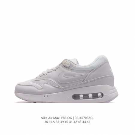 耐克 Nike Air Max 1 初代复古气垫运动慢跑鞋 厚底增高板鞋 由tinker Hatfeld和mark Parker在1987年设计 灵感来自于巴黎 - 点击图像关闭