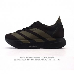 公司级 阿迪达斯 Adidas Adizero Adios Pro 4 舒适防滑耐磨 低帮 休闲跑步鞋 男女同款厚度增高老爹鞋 金属银 2025年，Adidas