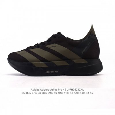 公司级 阿迪达斯 Adidas Adizero Adios Pro 4 舒适防滑耐磨 低帮 休闲跑步鞋 男女同款厚度增高老爹鞋 金属银 2025年，Adidas