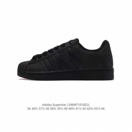 阿迪达斯 ADIDAS SUPERSTAR 三叶草经典贝壳头系列 新款休闲板鞋潮流男女士运动鞋 。鞋面柔软皮革材质 标志性的贝壳鞋头，锯齿三条纹，简约的线条。就 - 点击图像关闭