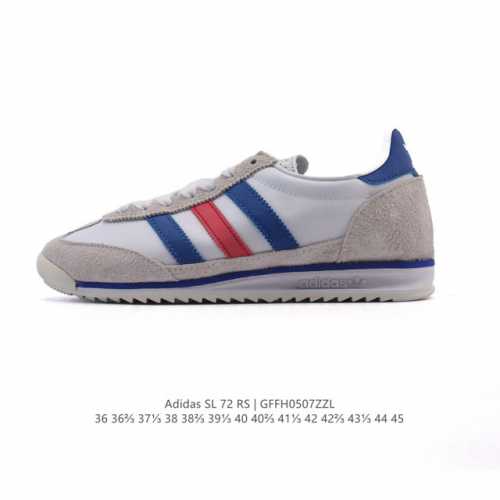 阿迪达斯Adidas Sl 72 Shoes 经典复古薄底运动鞋 T头鞋 三叶草复古休闲跑步鞋休闲运动鞋 这款经典运动鞋携复古型格，来访你的活力日常 采用舒爽帆