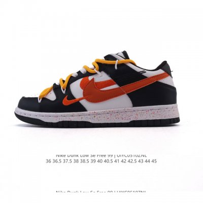 公司级 耐克 Sb 系列 Nike Dunk Low Se Free. 99 Gs 复古休闲板鞋 复古Vibe风芝加哥打孔解构绑带 双鞋带 低帮板鞋。采用天然皮