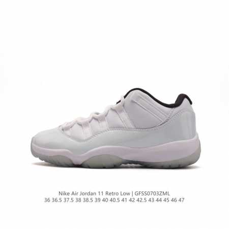 耐克乔丹11代 Nike Air Jordan 11 Retro 复刻男女运动鞋 AJ11代经典设计，深受球员与球迷喜爱。Jordan 乔丹 采用漆皮牛培革鞋面 - 点击图像关闭