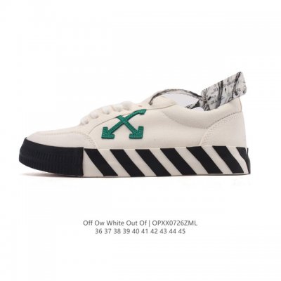 公司级 独家实拍Off-White Out Of Office 低帮系带时尚板鞋 厚底增高小白鞋 街头运动元素 双色设计 标志性Arrows图案标志性Zipti