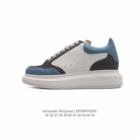 公司级 Alexandermcqueen 亚历山大 麦昆mcq 运动小白鞋厚底增高闪尾光滑牛皮平底鞋休闲鞋 时尚男女板鞋潮运动鞋 ，火爆到大街小巷无人不知，无人 - 点击图像关闭
