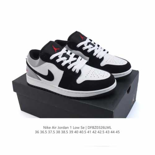 90 【头层皮拼接】耐克 乔丹Air Jordan 1 Low Aj1 乔1 乔丹1代Aj1 低帮复古文化休闲运动篮球鞋。该鞋款从 1985 年元年款汲取设计灵