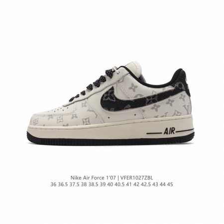 公司级 耐克 Nike Air Force 1 '07 Low 空军一号含气垫路易威登联名 低帮百搭厚底增高休闲运动板鞋。柔软、弹性十足的缓震性能和出色的中底设 - 点击图像关闭