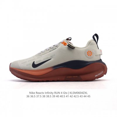 耐克 Nike Infinity Run 4 Gore-Tex 男女子防水公路跑步鞋 厚底增高百搭老爹运动鞋。Nike Reactx 泡绵提供高出 Nike R