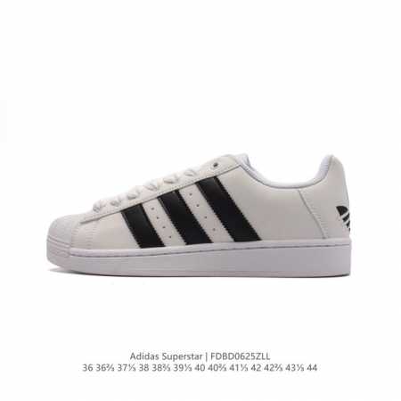 阿迪达斯 ADIDAS SUPERSTAR 三叶草经典贝壳头系列 新款休闲板鞋潮流男女士运动鞋 。鞋面柔软皮革材质 标志性的贝壳鞋头，锯齿三条纹，简约的线条。就 - 点击图像关闭