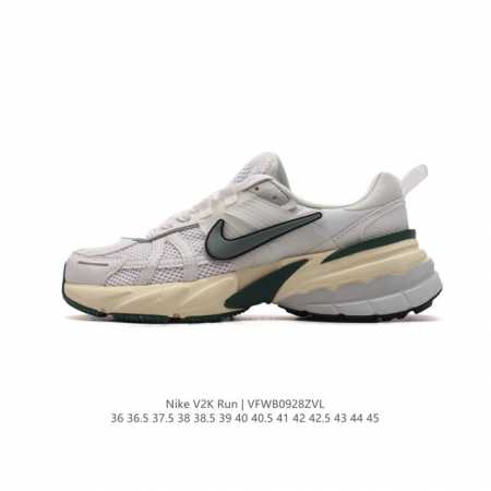 Nike 耐克 V2K Run 减震防滑 复古低帮运动跑步鞋 超火复古跑鞋，采用太空革组合呼吸网眼布鞋面材质，搭载正确4层组合底模，嵌入tpu加固稳定模块,双层 - 点击图像关闭