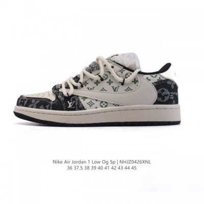 公司级 真标 耐克 Nike Air Jordan 1 Low Og Sp Military Blue Aj1乔1倒勾 2025年新款 蛇年新款 路易威登联名