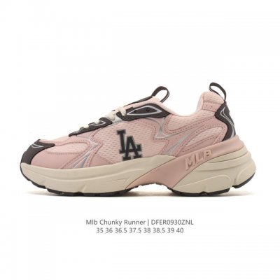 公司级 美职棒 Mlb Bigball Chunky Curve 纽约洋基队厚底增高老爹鞋男女复古鞋纽约洋基队休闲经典运动鞋。加厚鞋底，侧面有撞色Ny标识，打造