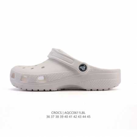 Crocs 沙滩洞洞鞋 男女士休闲厚底增高凉拖鞋 卡骆驰明星同款 厚底增高沙滩鞋 选择尺码时 建议选大一码 脚感更舒适 家居休闲一式两用拖鞋 白敬亭同款，坡跟设 - 点击图像关闭