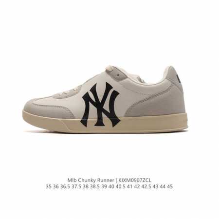 全新新款板鞋，Ny美国榄球洋基队new York Yankees X Mlb Chunky Runner Liner 莱纳系列低帮厚底老爹风透气舒适皮面休闲运动 - 点击图像关闭