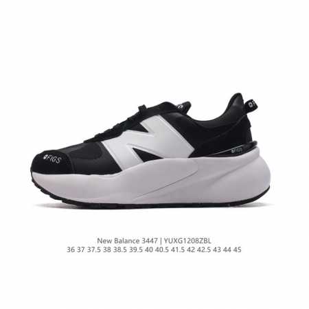 公司级new Balance Nb3447 新百伦织物层牛皮防滑减震透气舒适耐磨减震低帮厚底增高休闲运动老爹鞋。 货号: U3447La 尺码: 36 37 3 - 点击图像关闭