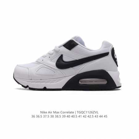 耐克 Nike Air Max Correlate 气垫缓震耐磨运动鞋时尚潮流休闲透气跑步鞋，选用网眼鞋面，脚感舒适透气。鞋舌、鞋侧及后跟处饰有品牌标识，简约大 - 点击图像关闭