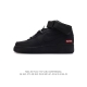 耐克supreme X Nike Air Force 1 Low 空军一号中帮 魔术贴 Af1联名supreme 纯黑红标板鞋，原楦头原纸板，打造纯正空军版型。