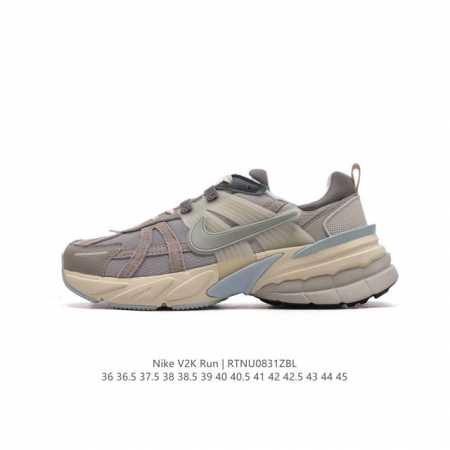 公司级 Nike 耐克 V2K Run 减震防滑 复古低帮运动跑步鞋 超火复古跑鞋，采用太空革组合呼吸网眼布鞋面材质，搭载正确4层组合底模，嵌入tpu加固稳定模 - 点击图像关闭