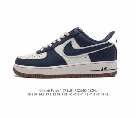 头层皮 Af1耐克 Nike Air Force 1 ‘07 Low 空军一号 厚底增高百搭运动板鞋 原楦头原纸板 打造纯正空军版型，专注外贸渠道 全掌内置蜂窝 - 点击图像关闭