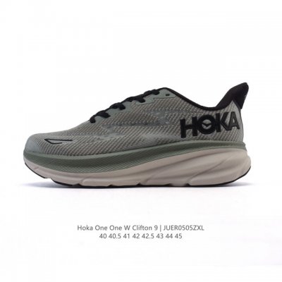 hoka One One 升级款 Clifton 9 克利夫顿9代 男士休闲跑步鞋轻量缓震运动鞋。此次，Clifton 9 厚了也轻了。非凡脚感，更厚更轻更稳定