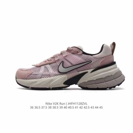 Nike 耐克 V2K Run 减震防滑 复古低帮运动跑步鞋 超火复古跑鞋，采用太空革组合呼吸网眼布鞋面材质，搭载正确4层组合底模，嵌入tpu加固稳定模块,双层 - 点击图像关闭