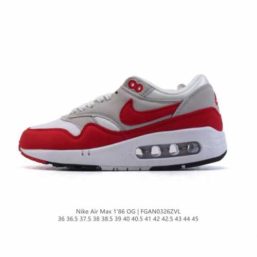 180 耐克Nike Air Max 1'86 Og 经典复古小气垫缓震跑步鞋，穿上Nike Air Max 1 '86 Og 高尔夫球鞋，成就街头传奇。该鞋款