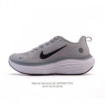 新品 耐克 Nike Zoomstructure 26运动舒适减震防滑耐磨低帮碳板训练跑步鞋男款厚底增高老爹运动鞋，这款跑鞋专为热爱跑步、追求稳定与缓震效果的跑