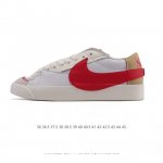 二层皮 耐克 Nike Blazer Low '77 Jumbo 男女子运动鞋抓地板鞋 经典街头人气鞋款，采用人气传统外观，巧搭大号耐克勾勾设计和宽大鞋带。柔软