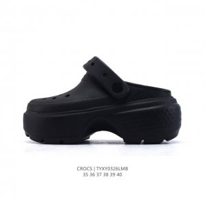 100 【新款公司级】卡骆驰Crocs雪屋 Crocs经典随心凉拖 Crocs经典随心凉鞋 经典洞洞鞋 厚底增高百搭休闲凉拖鞋 沙滩凉鞋 女生穿这款真的好显腿细