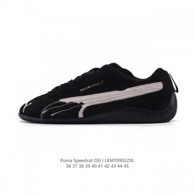 puma Speedca Og 彪马极速赛车系列低帮德训风拼接复古百搭休闲运动赛车鞋 鞋款从80、90年代赛车手所穿的防火赛车鞋为原型，鞋身线条模仿了赛车的流线