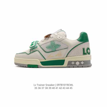 公司级 路易威登 Louis Vuitton LV路易威登板鞋 时尚运动鞋 潮厚底增高鞋 。舒适防滑底和百搭性霸屏整个时尚娱乐圈，细节调整完美主义！鞋面采用柔软 - 点击图像关闭